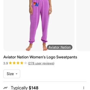 Aviator Nation Purple Women's Logo Sweatpants